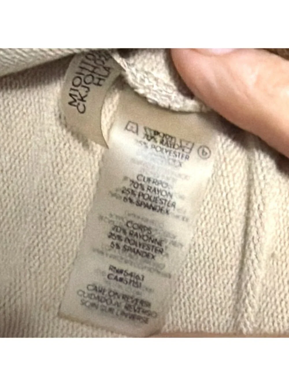 Calvin Klein Beige Muscle Fleece XL With Kangaroo Pocket & Funnel Hoodie - Picture 5 of 7